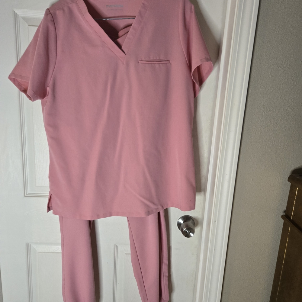 Mandala Scrub Set, Pink Two-Piece Set